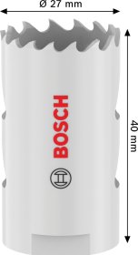 Grąžtas-karūna BOSCH HSS - Bi-metal, standartiniam adapteriui, 27 mm