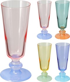 Šampano taurė, 180 ml, 4 skirtingų spalvų dizainų