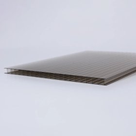 Polikarbonatinė dvisienė (kamerinė) plokštė OLYMPIC, bronzinė, 10x1050x2000 mm, B10105200