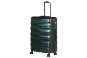 Lagaminas ACCES, tamsiai žalios spalvos, L 52x29,5x77,5 cm, ABS plastikas, su ratukais