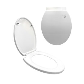 Klozeto dangtis Ef8011Sd, lėtai nusileidžiantis, baltas, polipropilenas, 150064