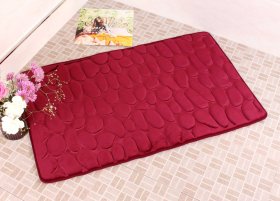 Vonios kilimėlis BENEDOMO, 50 x 80 cm, poliesteris, memory foam, vyšninės spalvos