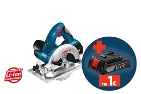 Akumuliatorinis diskinis pjūklas BOSCH Professional GKS 18V-LI, Solo, 18V, 165 mm, 060166H000, be akumuliatoriaus ir kroviklio