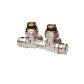 Balansinis vožtuvas DANFOSS RLV-KDV, DN15, kampinis, kairysis, 013G7872