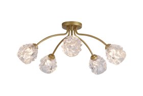 Pakabinamas šviestuvas SEARCHLIGHT Astral, G9, 5 x 33W, 230V, 600 x 600 x 240 mm, 11525-5GO