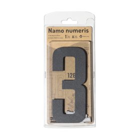 Namo numeris 3, 150 mm, antracito sp, nerūdijantis plienas