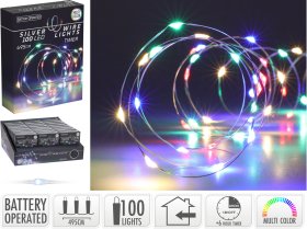 LED girlianda, 100 lempučių, įvairių sp. ilgis 5 m