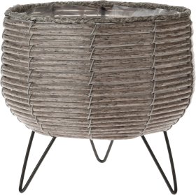Pintas vazonas, pastatomas, 20 x 14,5 x 19,5 cm., rusvai pilkos sp., N
