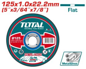 Abrazyvinis metalo pjovimo diskas TOTAL, 125x1,0x22 mm, TAC2101251