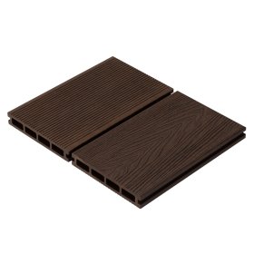 Terasinė lenta WOOMAX, matmenys 25x150x5600mm, tamsiai pilka, su 3D medžio raštu, 1 lenta - 0,84 m2