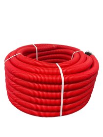 Gofruotas vamzdis ECOPIPE Flex, DN50 mm, raudonos sp., EN61386-24, N450, 50 m.