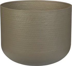 Lauko vazonas, metalinis, rudos sp., 31,5 x 31,5 x 28,5 cm.