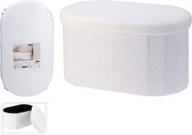 Pufas - daiktadėžė, baltos sp.