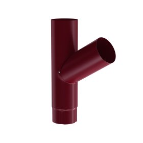 Lietvamzdžio trišakis BILKA, skersmuo 90 mm, vyšnios spalva, RAL 3005