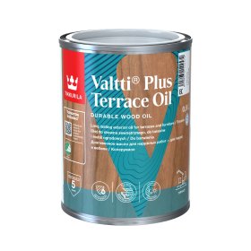 Aliejus terasoms ir lauko baldams TIKKURILA, Valtti Plus Terrace Oil, bespalvis, 0,9 l, vandens pagrindu
