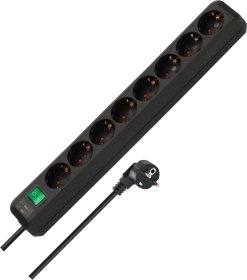 Ilgiklis BRENNENSTUHL Eco-Line, 8 lizd., 3m, su įž., su jungikliu, 3x1,5, juodos sp., 1159300018