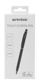 Jutiklinio ekrano pieštukas DELTACO, 2-in-1 , rašyti ir liesti, juodos sp.