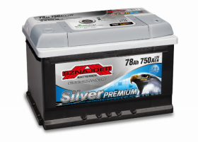 Akumuliatorius SZNAJDER SILVER PREMIUM 12 V, 78 Ah, 750 A, EN