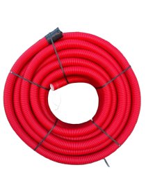 Gofruotas vamzdis ECOPIPE Flex, DN75 mm, raudonos sp., EN61386-24, N450, 50 m.