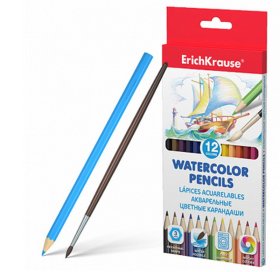 Spalvoti akvareliniai pieštukai ErichKrause, 12 sp.