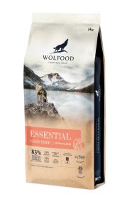 Sausas šunų ėdalas WOLFOOD Essential, be grūdų, suaugusiems šunims, su lašiša ir tapioka, 14 kg