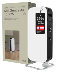 Tepalinis šildytuvas MILL Premium AB-H1000MEC, 1000 W, 12-16 m² patalpoms, baltos sp.