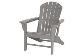 Adirondack tipo krėslas 4LIVING, plastikas, iki 150 kg, pilkos spalvos