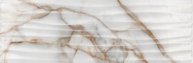 Dekoratyvinės keraminės plytelės KAI GOLDIE ONDA WHITE 4992, 24,4 x 74,4 cm, 1,089 m2/dėž., rektifikuotos, spl. balta