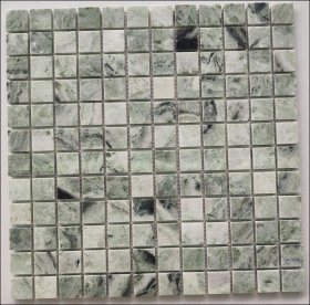 Natūralaus akmens  mozaika MONA MOSAICS  TDSK-1, 305 x 305 x 6 mm, 15 vnt./dėž., spl. žalias marmuras