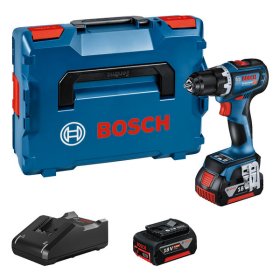 Akumuliatorinis suktuvas BOSCH Professional GSR 18 V-90, 18 V, komplekte 2 x 4,0 Ah akumuliatoriai ir kroviklis, lagaminas, 06019K6003