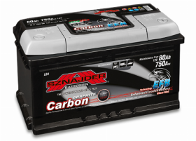 Akumuliatorius SZNAJDER START-STOP CARBON EFB 12 V, 80 Ah, 750 A, EN