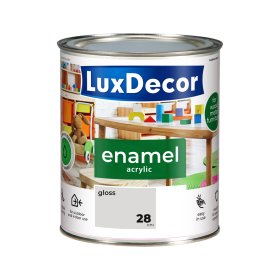 Universali akrilinė emalė LUXDECOR, 0,75 l, (28) Linksma alpaka , blizgus, vandens pagrindu