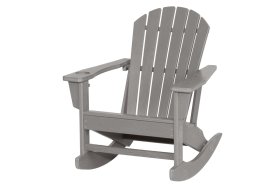 Supamas Adirondack tipo krėslas 4LIVING, plastikas, iki 150 kg, pilkos spalvos