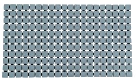 Vonios kilimėlis RIDDER NEVIS, 39 x 68 cm, pilkas, PP / TPE, 6108007