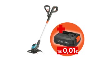 Akumuliatorinė žoliapjovė 23/18V P4A GARDENA Easycut, be baterijos, pjovimo plotis: 23 cm, telesk. kotas