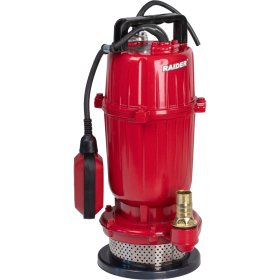 Panardinamas siurblys RAIDER, su plūde nešvariam vandeniui su apsaugos sietu, metalinis korpusas 750W 