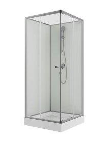 Dušo kabina COMBO ADORE RL-A02, 90 x 90 x 215 cm, kvadratinė, skaidrus grūdintas stiklas 4 mm., akrilinis padėklas 15 cm