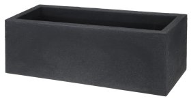 Plastikinis lauko vazonas, stačiakampio formos, juodos sp., 80 x 30 x 26 cm