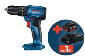 Akumuliatorinis smūginis suktuvas BOSCH Professional GSB, 18V-45 SOLO, sukimo momentas 21-45 Nm, 13 mm griebtuvas, 06019K3300, be akumuliatoriaus ir kroviklio