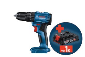 Akumuliatorinis smūginis suktuvas BOSCH Professional GSB, 18V-45 SOLO, sukimo momentas 21-45 Nm, 13 mm griebtuvas, 06019K3300, be akumuliatoriaus ir kroviklio