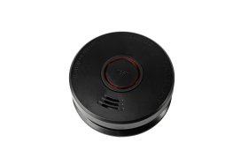 Dūmų jutiklis AIRAM 9471210, komplektacijoje su elementu 1 x 9V, didelis mygtukas nutildymu, juodos sp.