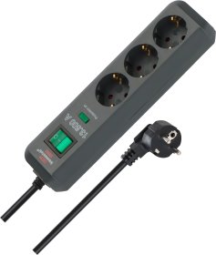 Ilgiklis BRENNENSTUHL Eco-Line, 3 lizd., 1,5m, su įž., su jungikliu, 3x1,5, pilkos sp., 1158810315