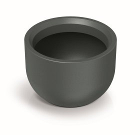 Plastikinis lauko vazonas Molta Round, grafito sp., 48 x 48 x 35 cm.