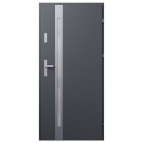 Metalinės lauko durys STALPRODUKT S61, dešininės, antracito spalvos, 2075x864x55 mm