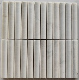 Natūralaus akmens  mozaika MONA MOSAICS  TCM10, 298 x 298 x 13 mm, 6 vnt./dėž., spl. baltas kvarcas