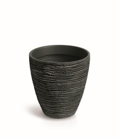 Plastikinis lauko vazonas Defora, tamsiai pilkos sp., 78 x 78 x 72 cm.