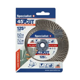 Deimantinis pjovimo-šlifavimo diskas SPECIALIST+, 25 mm deimantinis segmentas, 125 mm