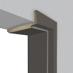 Laminuota durų stakta VOSTER, reguliuojama, su apvadais, komplektas durų varčiai, kairinė, spalva Graphite matt, 100-140x80x2109 mm, 2 vnt., 100-140x80x884 mm, 1 vnt