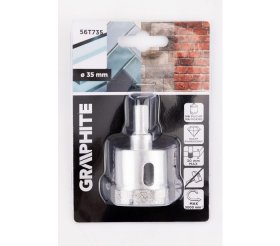 Deimantinis grąžtas GRAPHITE, 35 mm