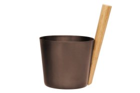 Pirties kibiras RENTO, aliuminis / mediena, talpa 5 l, 23 x 23 cm, rudos spalvos